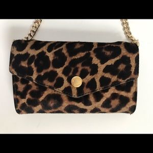 Michael Kors Small Leopard Calf Hair Crossbody
